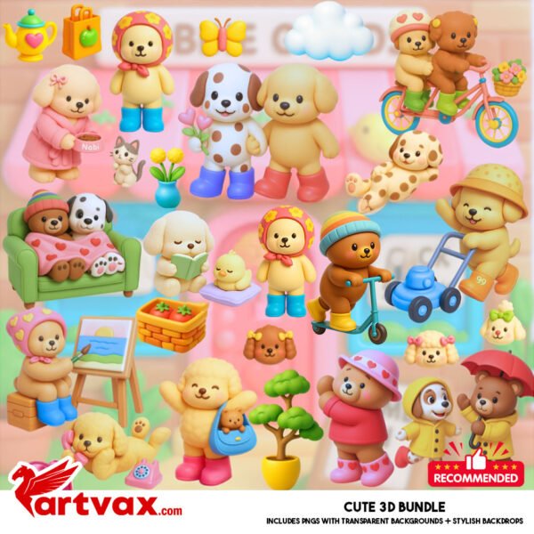 3D BOBBIE GOODS PNG Bundle