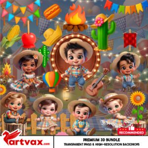 Festa Junina Kids PNG
