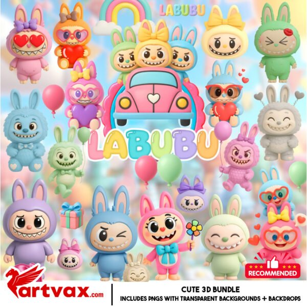 LABUBU PNG Clipart Bundle