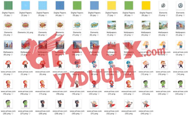 Baby Avengers Clipart Bundle