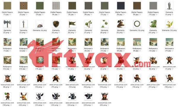 How to Train Your Dragon 3D Clipart Bundle | Cute Vikings & Baby Dragons PNGs for Sublimation, Crafts & Decor - Image 2