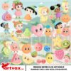 Fruit Kids Watercolor Clipart PNG Bundle
