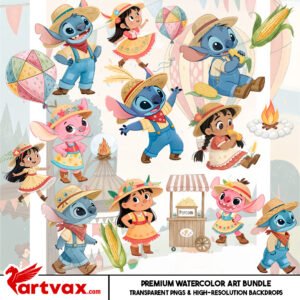 Stitch Festa Junina PNG Clipart