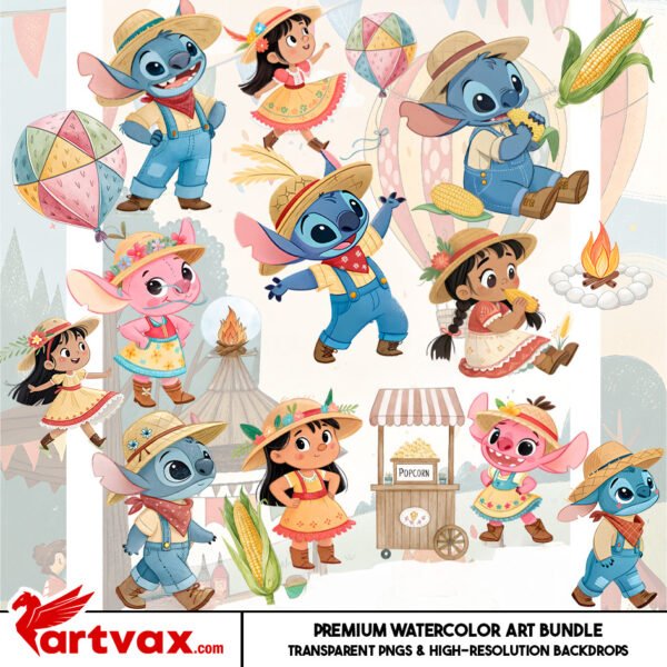 Stitch Festa Junina PNG Clipart