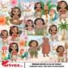 Moana Watercolor Clipart PNG Bundle