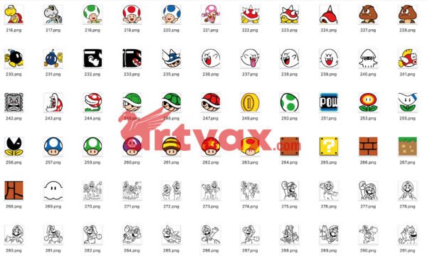 Super Mario SVG Bundle