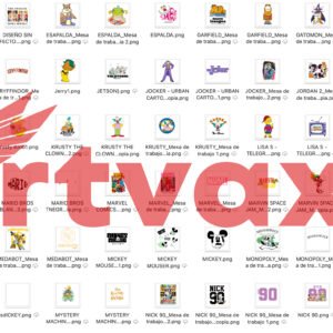 Retro Cartoon PNG Mega Bundle