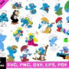 Smurfs SVG PNG DXF Bundle