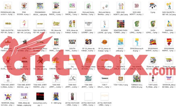 Retro Cartoon PNG Mega Bundle