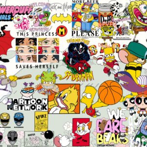 Retro Cartoon PNG Mega Bundle