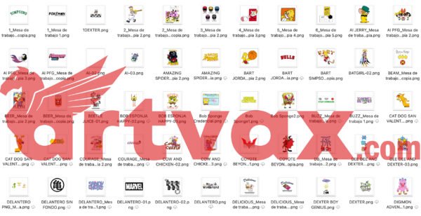 Retro Cartoon PNG Mega Bundle