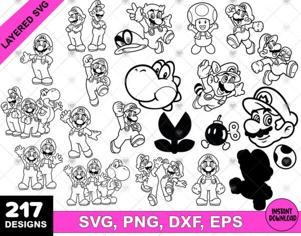 Super Mario SVG Bundle