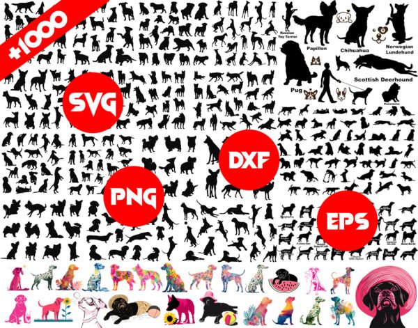 Dog Silhouette SVG Bundle