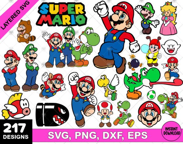 Super Mario SVG Bundle