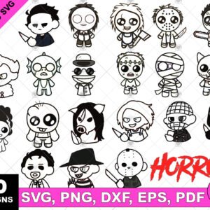 Cute Horror SVG Bundle