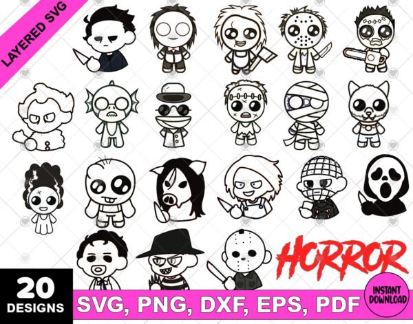 Cute Horror SVG Bundle