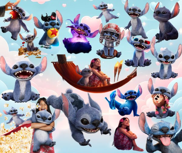 Realistic Lilo and Stitch PNG Bundle