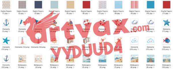Nautical Teddy Bear Clipart Bundle