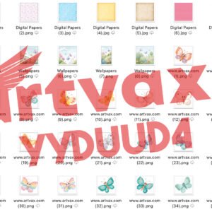 Watercolor Butterfly Clipart PNG Bundle