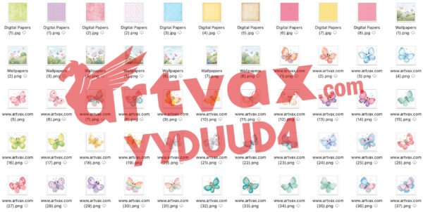 Watercolor Butterfly Clipart PNG Bundle