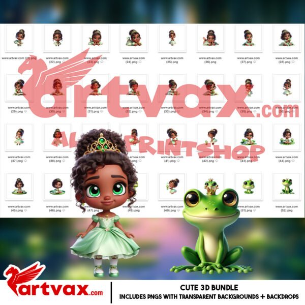 Princess and the Frog Clipart Bundle