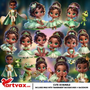 Princess and the Frog Clipart Bundle