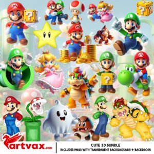 Super Mario PNG Bundle