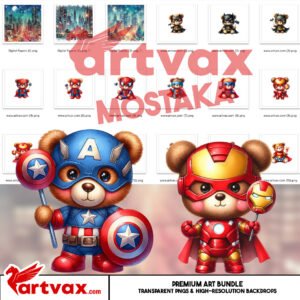 Superhero Bear PNG Bundle