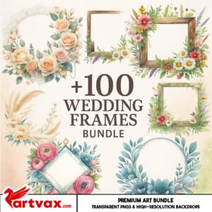 Wedding Frames PNG Bundle