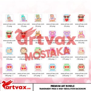 Love Labubu PNG Bundle