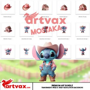 Cowgirl Stitch & Lilo PNG Bundle