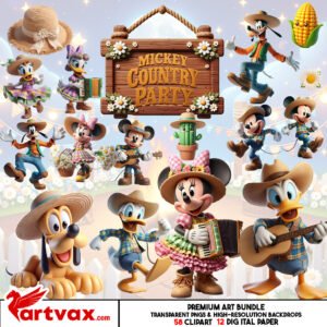 Mickey Country Party PNG Bundle