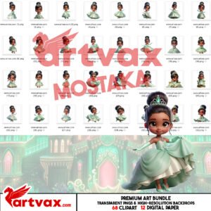 Princess and the Frog Clipart PNG Bundle