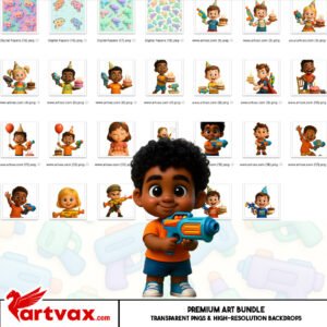 Nerf Birthday PNG Bundle