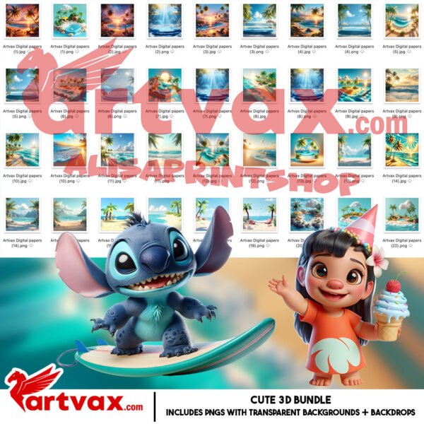 Lilo and Stitch Clipart Bundle