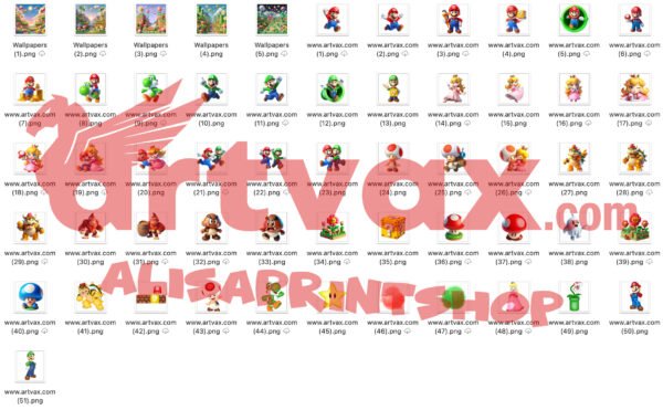 Super Mario PNG Bundle