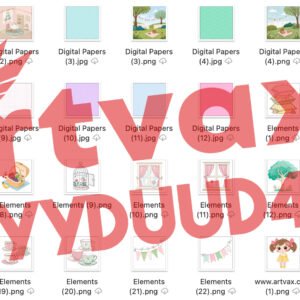 Dollhouse Girls Clipart PNG Bundle