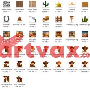Cowboy Clipart PNG Bundle