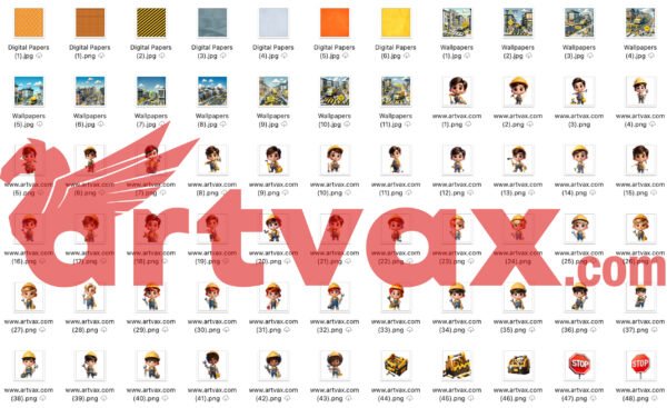 Construction Worker PNG Bundle