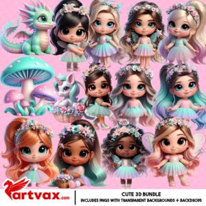 Fairy Girls Clipart Bundle