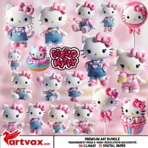Hello Kitty PNG Clipart Bundle