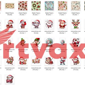 Cute Santa Christmas Clipart Bundle