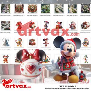 Christmas Disney Clipart Bundle