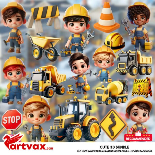 Construction Worker PNG Bundle