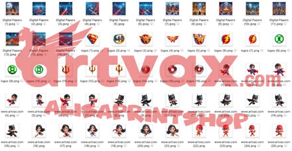 Justice League PNG Bundle