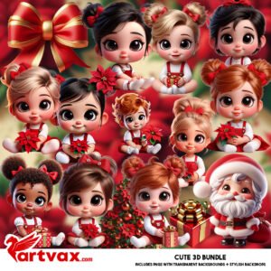 Christmas Baby Clipart Bundle