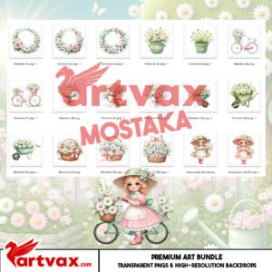 Cute Garden Girl PNG Bundle
