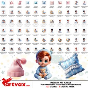 Sleeping Baby PNG Bundle