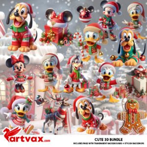 Christmas Disney Clipart Bundle
