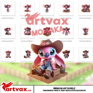 Cowgirl Stitch & Lilo PNG Bundle